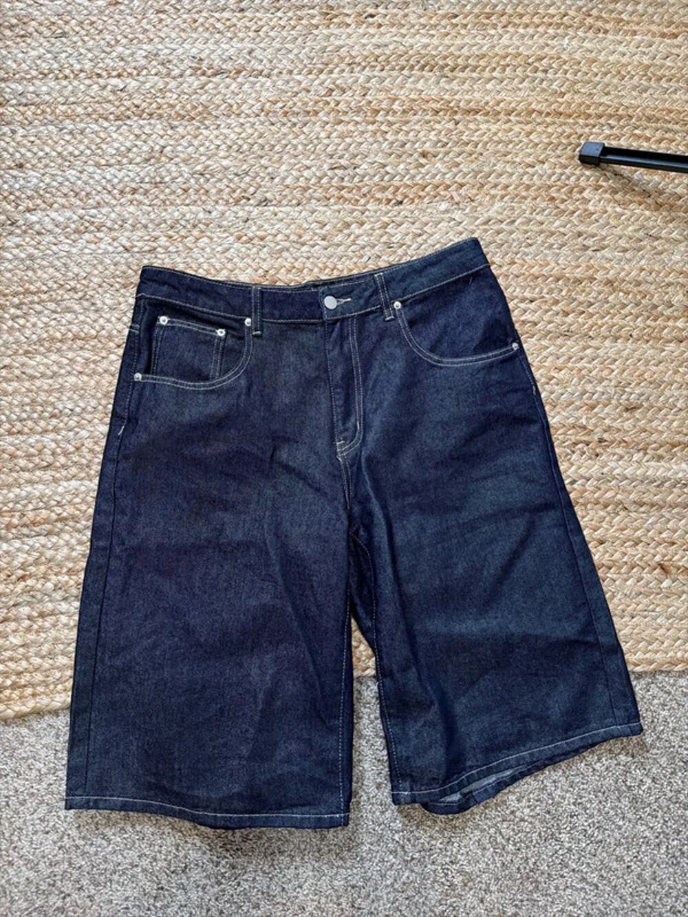 Fashion nova long denim short, culottes 11 EUC 3127